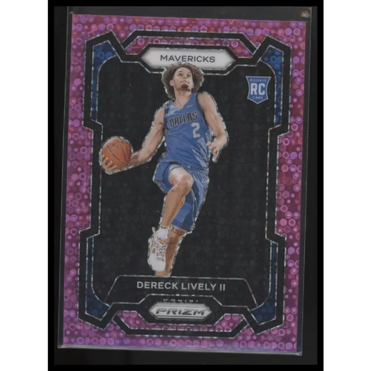 2023-24 Panini Prizm #163 Dereck Lively II Prizms Fast Break Pink #/50