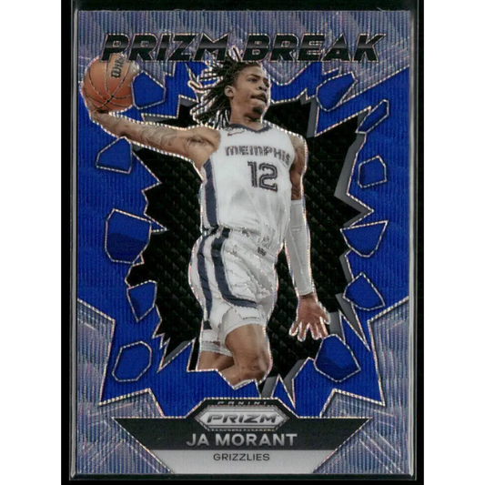 2023-24 Panini Prizm #2 Ja Morant Prizm Break Prizms Blue Wave