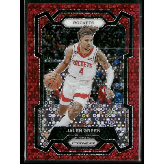 2023-24 Panini Prizm #29 Jalen Green Prizms Fast Break Red #/100