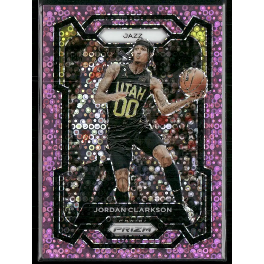 2023-24 Panini Prizm #65 Jordan Clarkson Prizms Fast Break Pink #/50