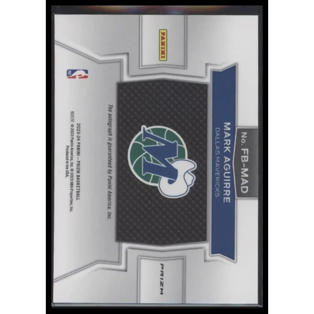 2023-24 Panini Prizm #FB-MAD Mark Aguirre Fast Break Autographs