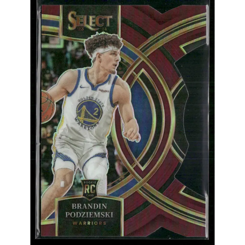 2023-24 Panini Select #104 Brandin Podziemski Maroon Prizms #/175