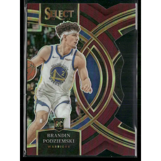 2023-24 Panini Select #104 Brandin Podziemski Maroon Prizms #/175