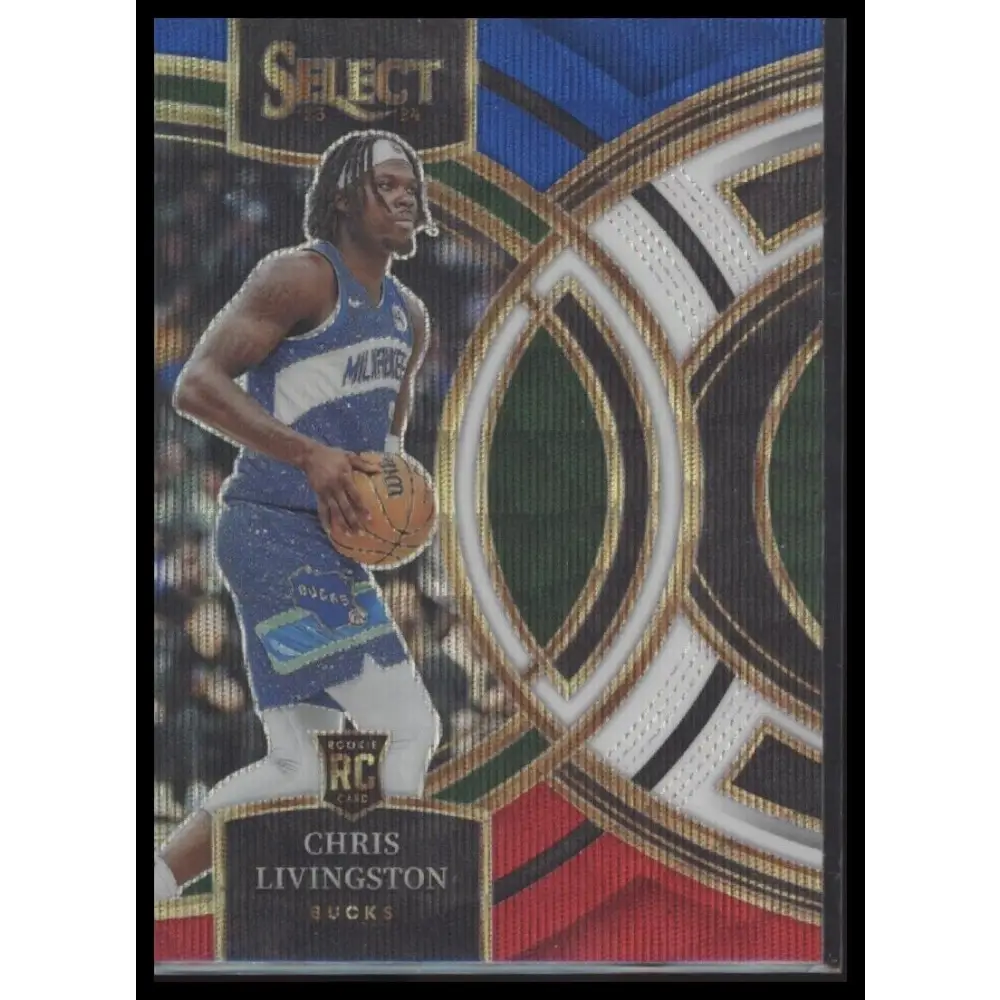 2023-24 Panini Select #107 Chris Livingston Red White & Blue