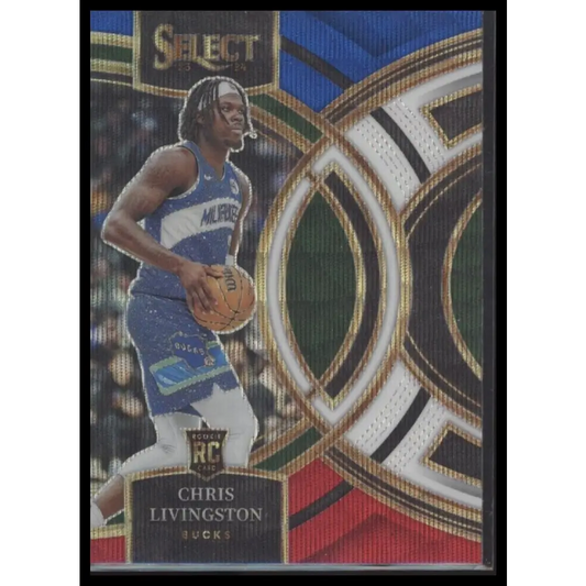 2023-24 Panini Select #107 Chris Livingston Red White & Blue