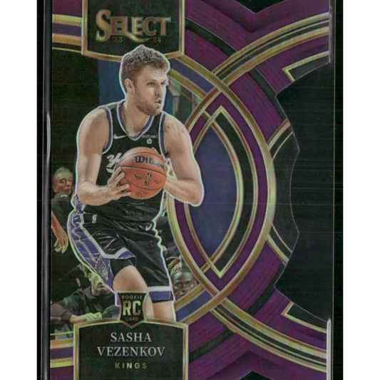 2023-24 Panini Select #127 Sasha Vezenkov Purple Prizms Die Cut #/99