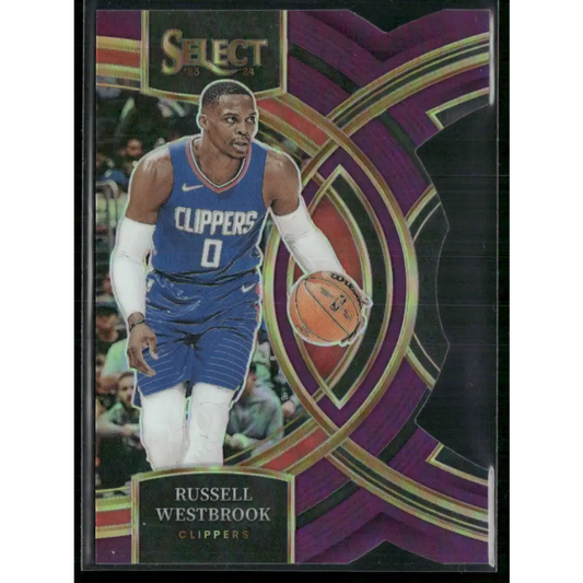 2023-24 Panini Select #146 Russell Westbrook Purple Prizms Die Cut #/99