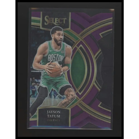 2023-24 Panini Select #156 Jayson Tatum Purple Prizms Die Cut #/99