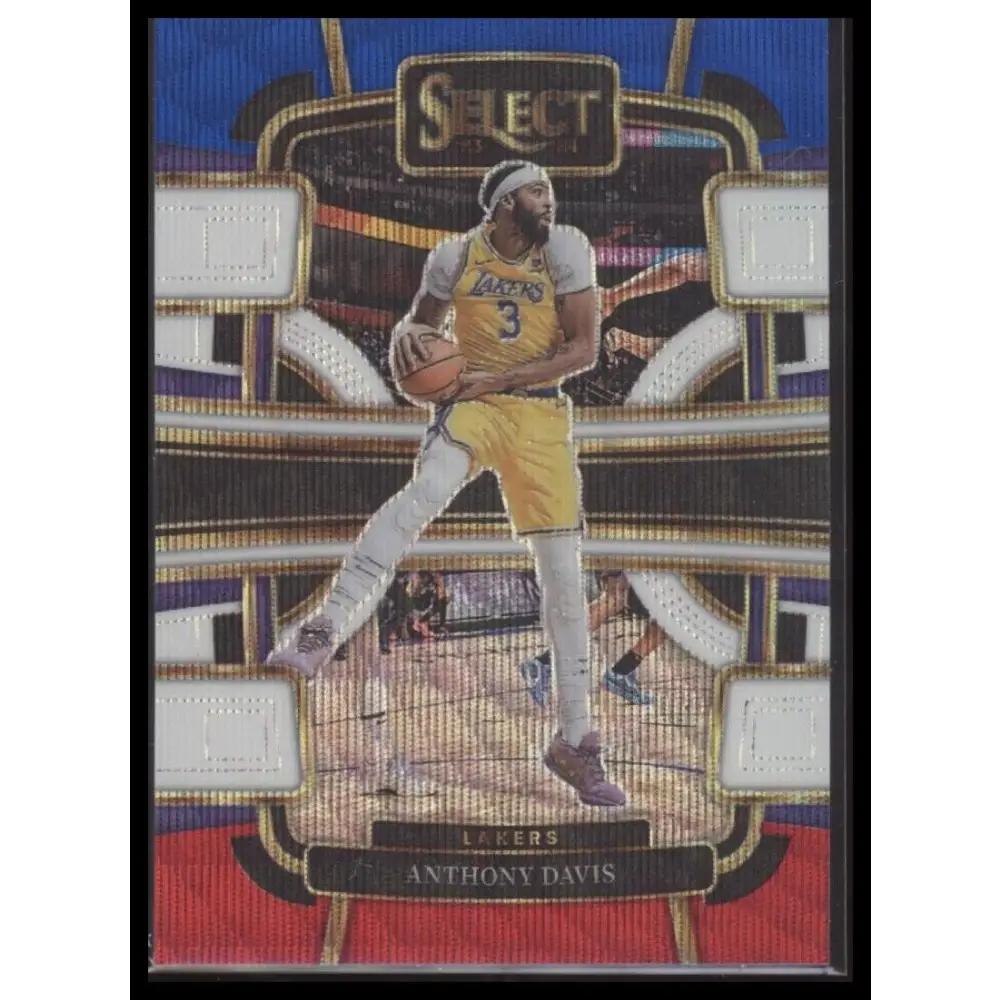 2023-24 Panini Select #20 Anthony Davis Tri-Color Prizms