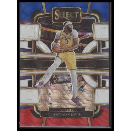 2023-24 Panini Select #20 Anthony Davis Tri-Color Prizms