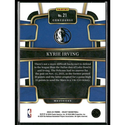 2023-24 Panini Select #21 Kyrie Irving Blue (Retail Base)