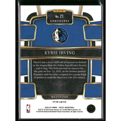 2023-24 Panini Select #21 Kyrie Irving Tri-Color Prizms