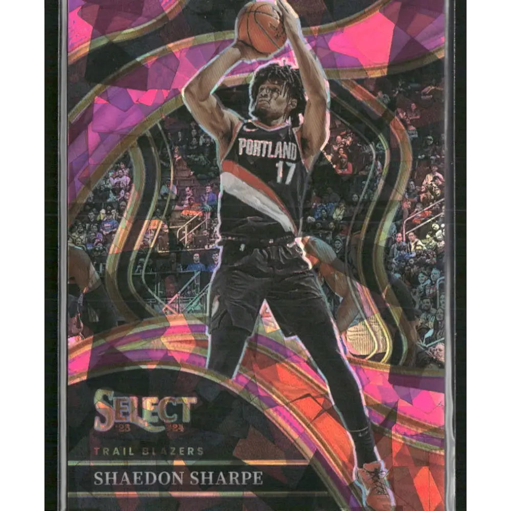 2023-24 Panini Select #215 Shaedon Sharpe Pink Cracked Ice Prizms #/99