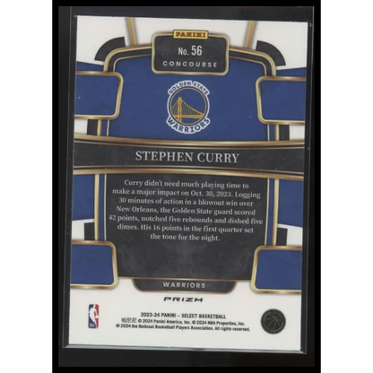 2023-24 Panini Select #56 Stephen Curry Red White Blue Prizm