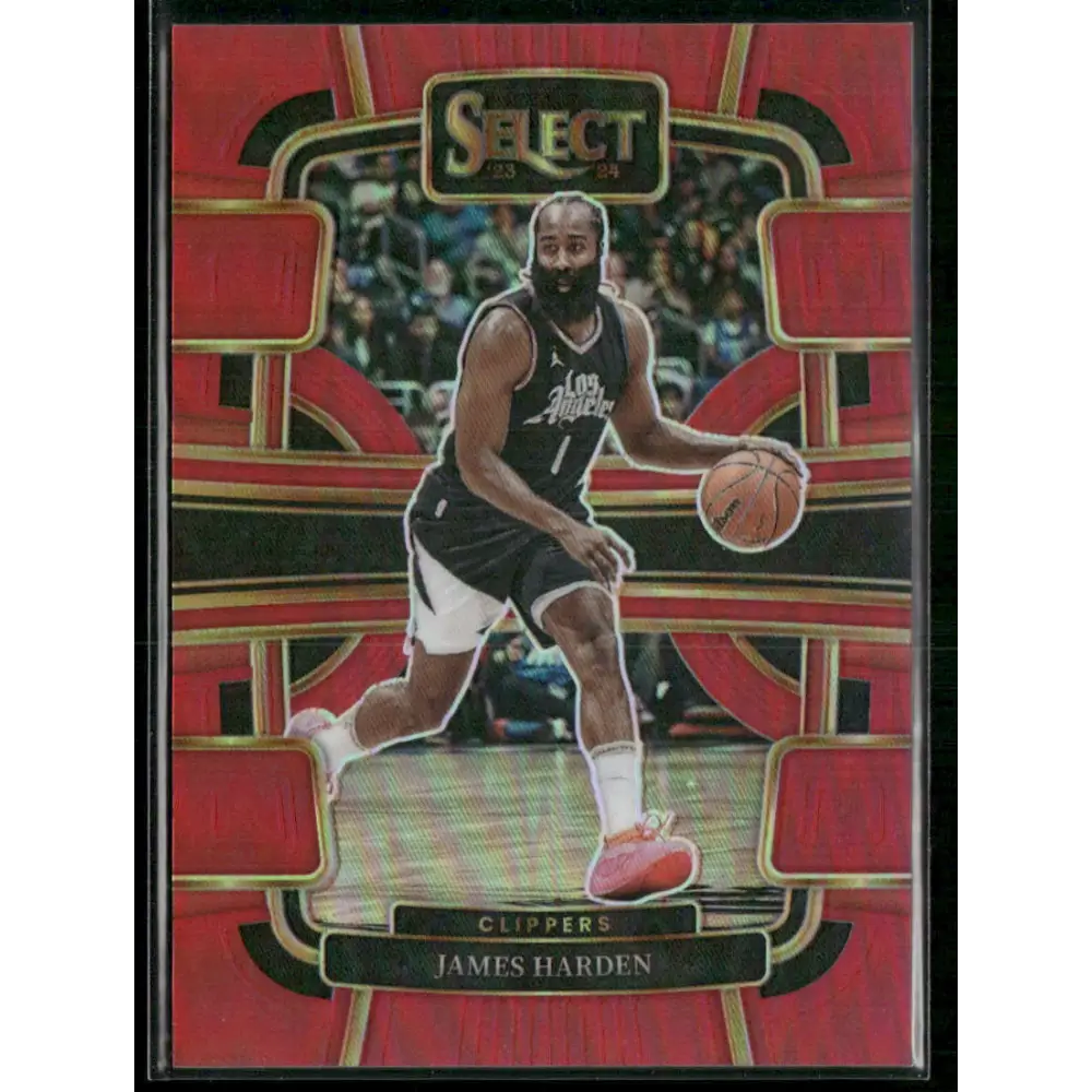 2023-24 Panini Select #64 James Harden Red Prizms #/199