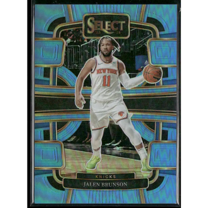 2023-24 Panini Select #7 Jalen Brunson Light Blue Prizms #/299