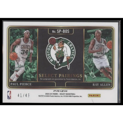 2023-24 Panini Select - Ray Allen / Paul Pierce /49 - Pairings Autographs