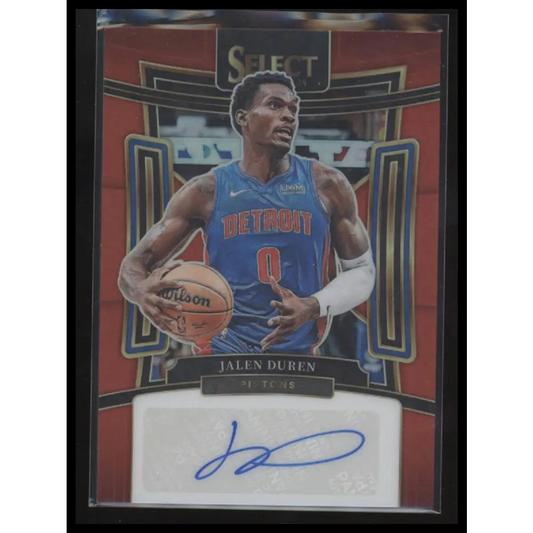 2023-24 Panini Select #SS-DRN Jalen Duren Signatures Red Prizms #/99