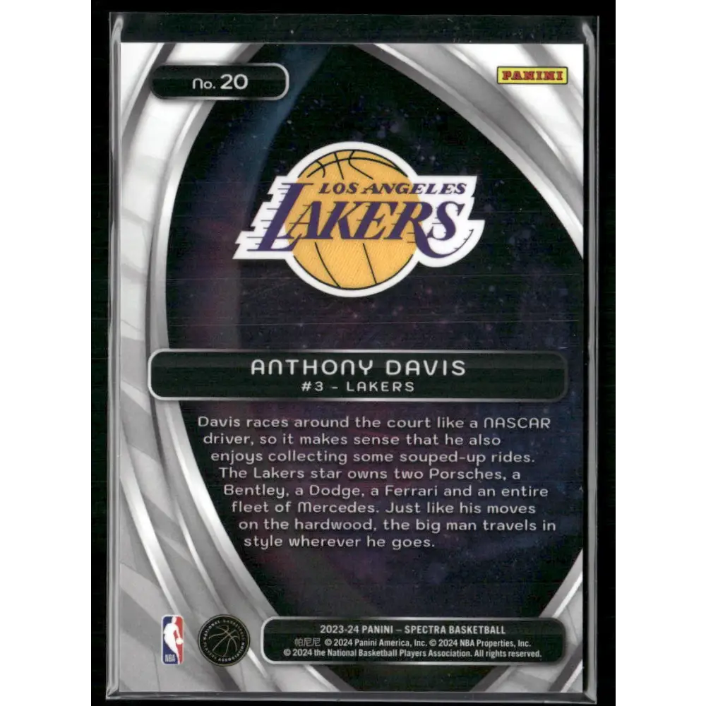 2023-24 Panini Spectra #20 Anthony Davis Titan