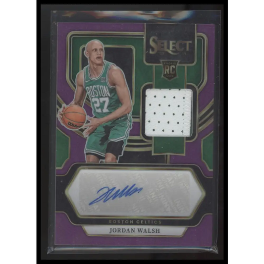 2023-24 Select #RJ-WAL Jordan Walsh Rookie Jersey Autographs Purple Prizms #/99