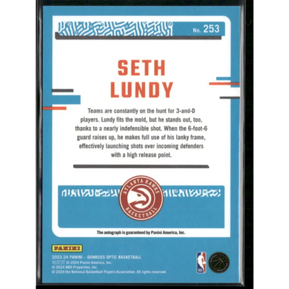 2023-24 Seth Lundy Optic Basketball Autograph