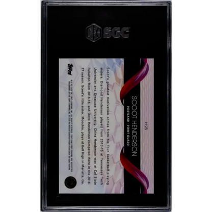 2023-24 Topps Chrome #H-23 Scoot Henderson Helix SGC 10