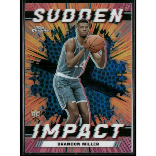 2023-24 Topps Chrome #SI-2 Brandon Miller Sudden Impact Refractor Blue