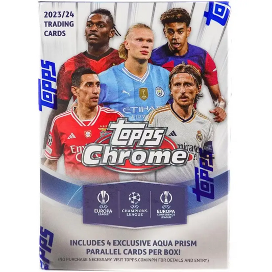 2023/24 Topps Chrome UEFA Club Competitions Soccer 7-Pack Blaster Box