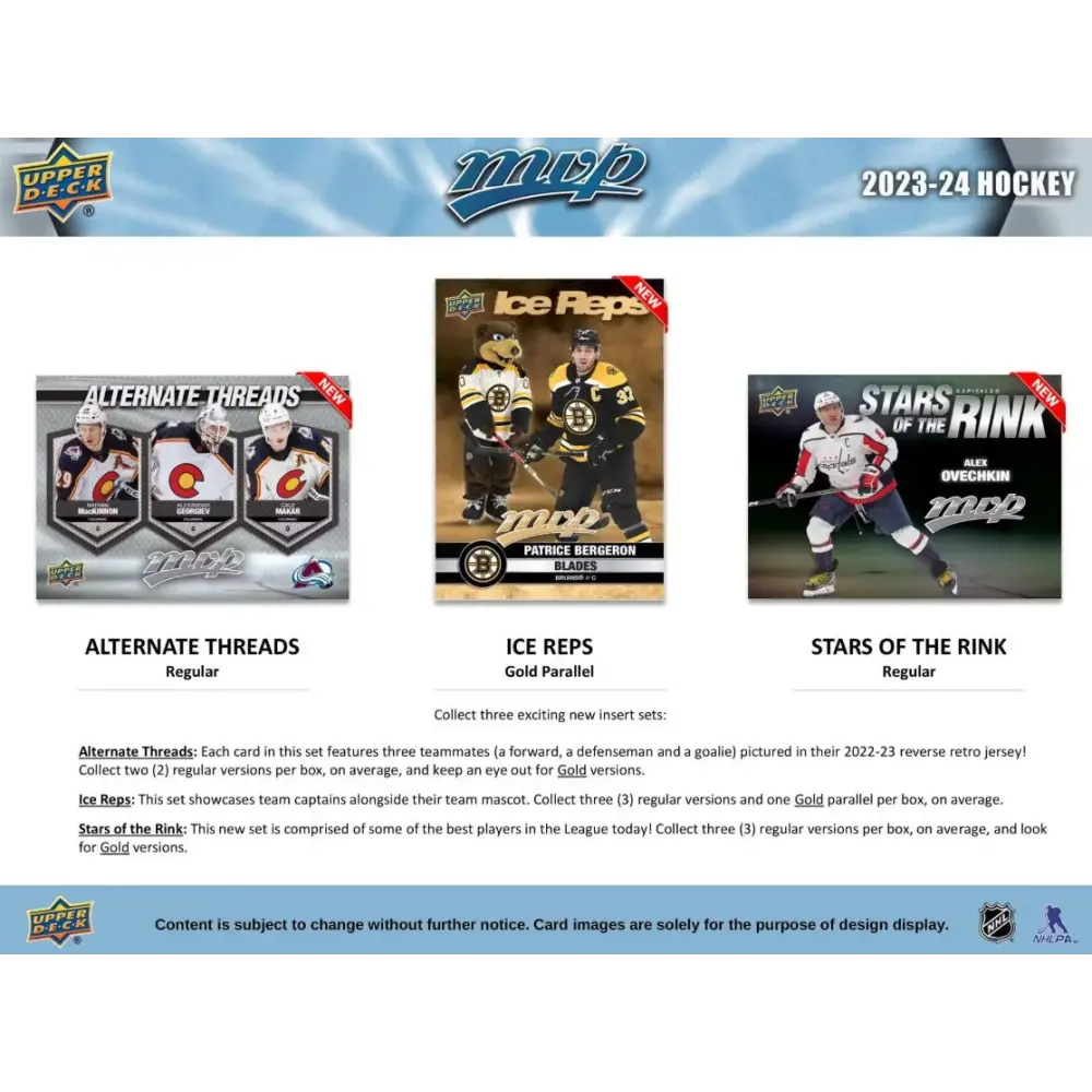 2023/24 Upper Deck MVP Hockey Hobby Box