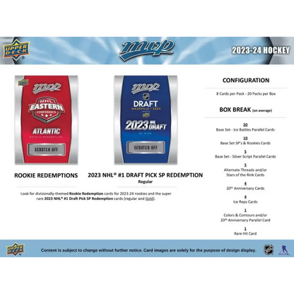 2023/24 Upper Deck MVP Hockey Hobby Box