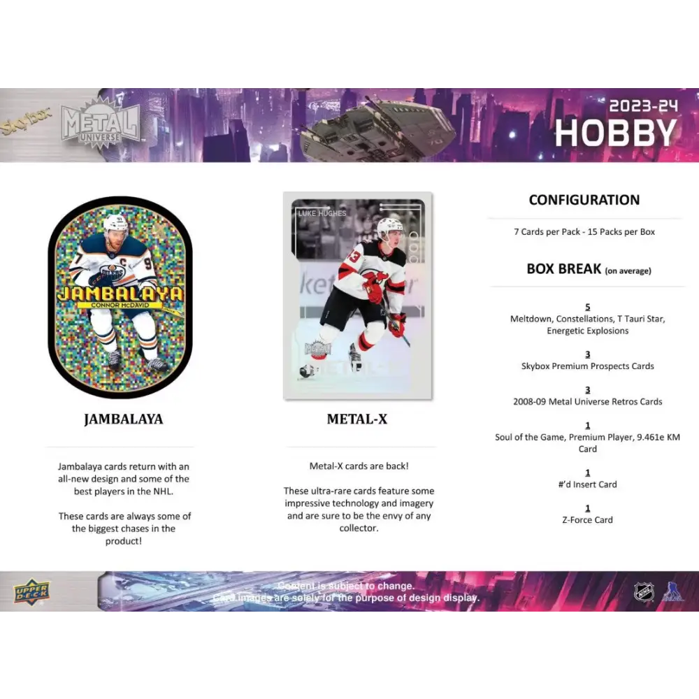 2023/24 Upper Deck Skybox Metal Universe Hockey Hobby Box
