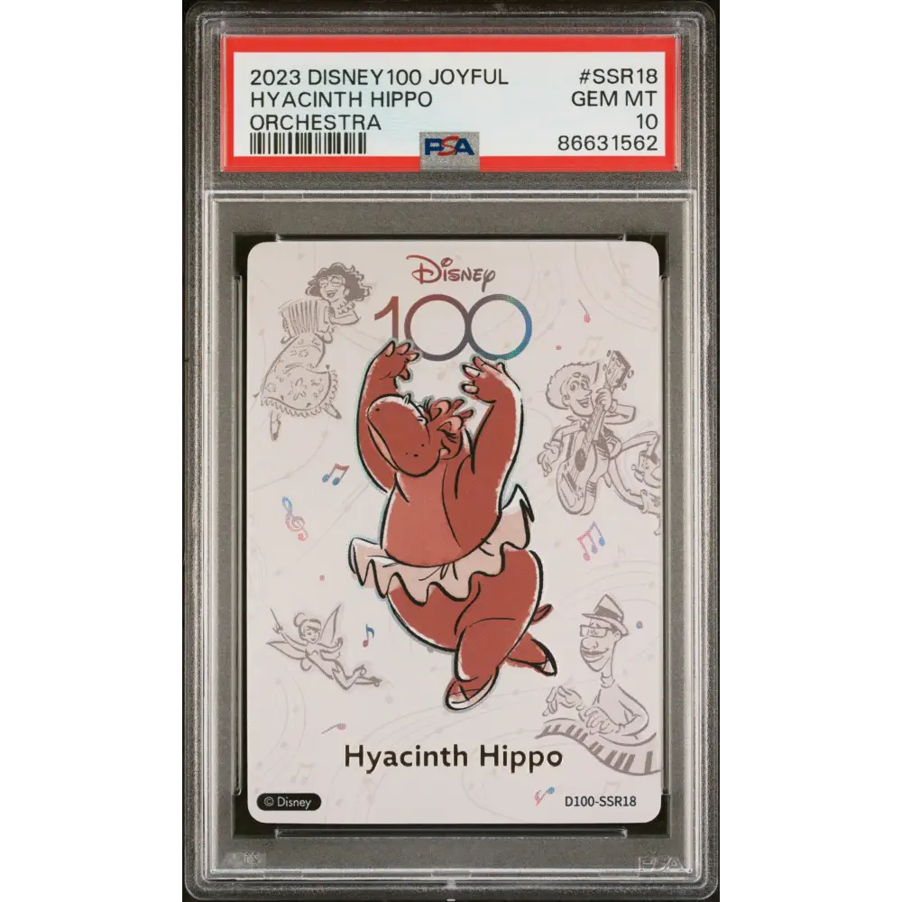 2023 CARD FUN DISNEY 100 JOYFUL ORCHESTRA HYACINTH HIPPO SSR18 PSA 10 - Graded Disney PSA 10