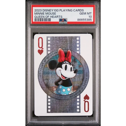 2023 DISNEY 100 PLAYING CARDS MINNIE MOUSE QUEEN OF HEARTS PSA 10 - Graded Disney PSA 10