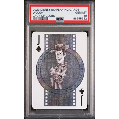 2023 DISNEY 100 PLAYING CARDS WOODY JACK OF CLUBS PSA 10 - Graded Disney PSA 10