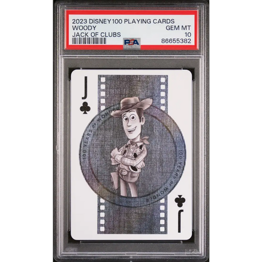 2023 DISNEY 100 PLAYING CARDS WOODY JACK OF CLUBS PSA 10 - Graded Disney PSA 10