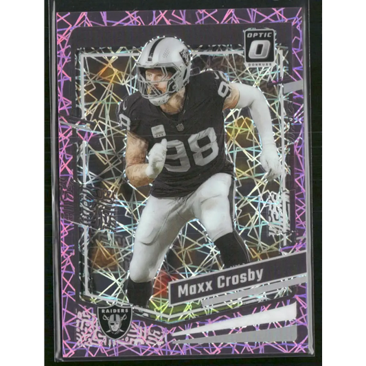 2023 Donruss Optic #100 Maxx Crosby Pink Velocity #/79