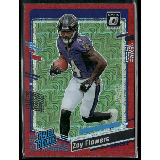 2023 Donruss Optic #210 Zay Flowers Red Mojo
