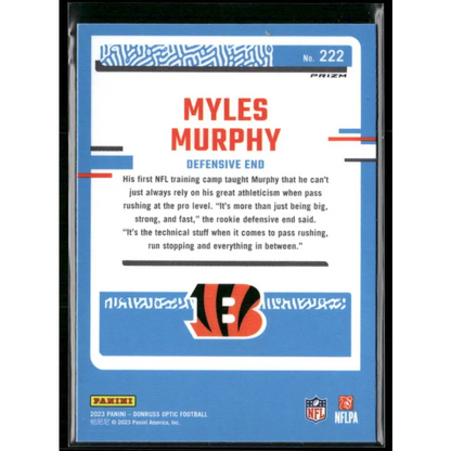 2023 Donruss Optic #222 Myles Murphy Red Mojo