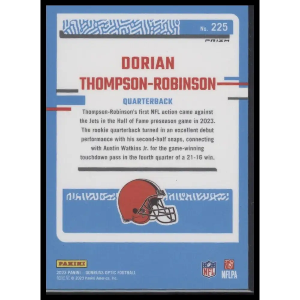 2023 Donruss Optic #225 Dorian Thompson-Robinson Blue Hyper