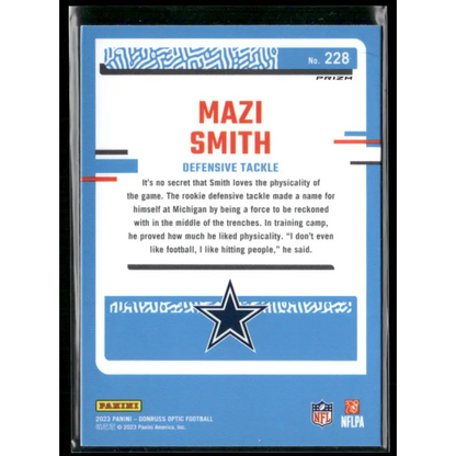 2023 Donruss Optic #228 Mazi Smith Red Mojo