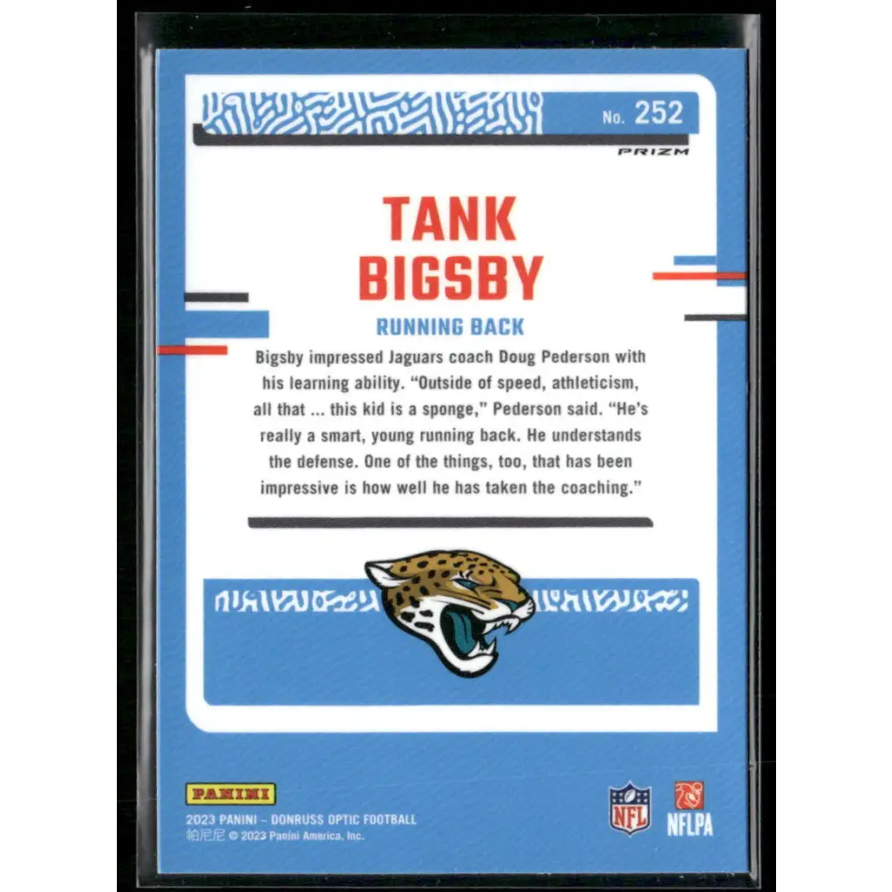 2023 Donruss Optic #252 Tank Bigsby Red Mojo