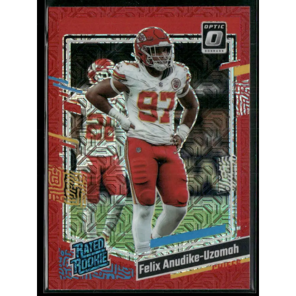 2023 Donruss Optic #256 Felix Anudike-Uzomah Red Mojo