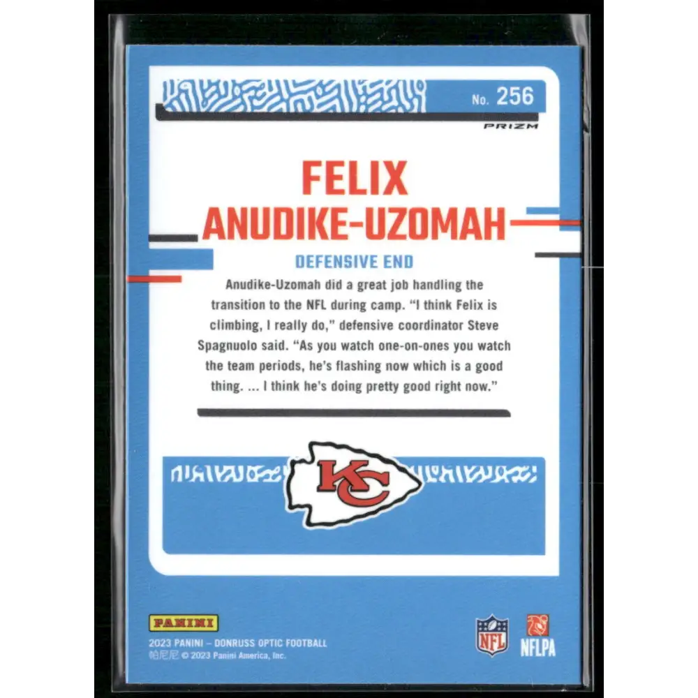 2023 Donruss Optic #256 Felix Anudike-Uzomah Red Mojo