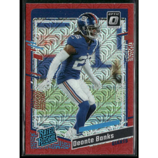 2023 Donruss Optic #278 Deonte Banks Red Mojo