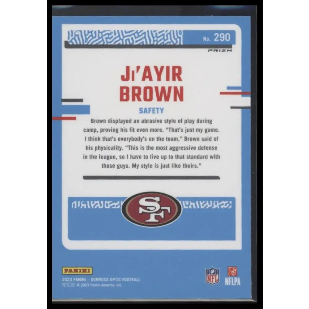 2023 Donruss Optic #290 Ji’Ayir Brown Red Mojo