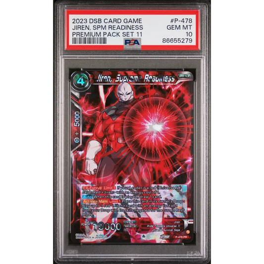 2023 DRAGON BALL SUPER POWER ABSORBED 11 JIREN SPM READINESS #P-478 - PSA 10 - Graded DBZ PSA 10