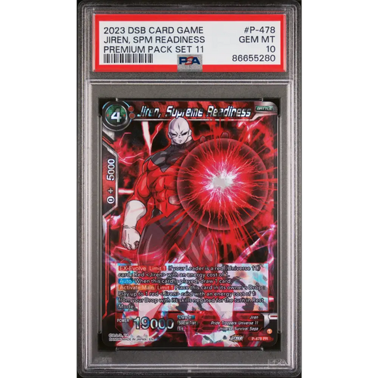 2023 DRAGON BALL SUPER POWER ABSORBED 11 JIREN SPM READINESS #P-478 - PSA 10 - Graded DBZ PSA 10