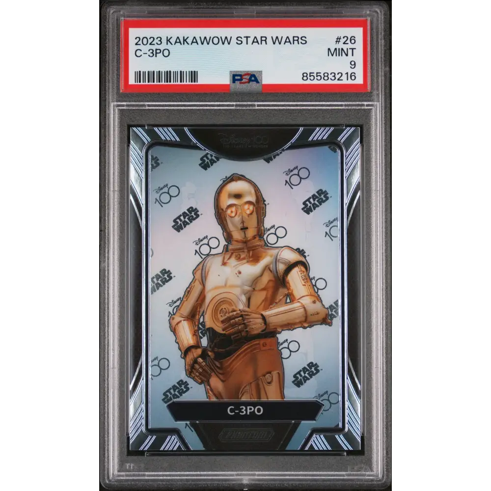 2023 KAKAWOW PHANTOM DISNEY 100 STAR WARS C-3PO #26 - PSA 9 - Graded Star Wars Cards 9