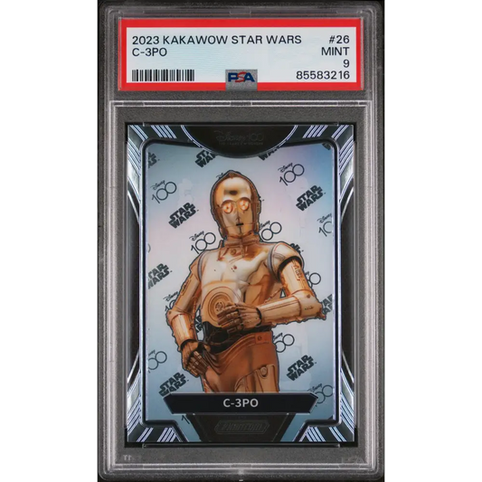 2023 KAKAWOW PHANTOM DISNEY 100 STAR WARS C-3PO #26 - PSA 9 - Graded Star Wars Cards 9