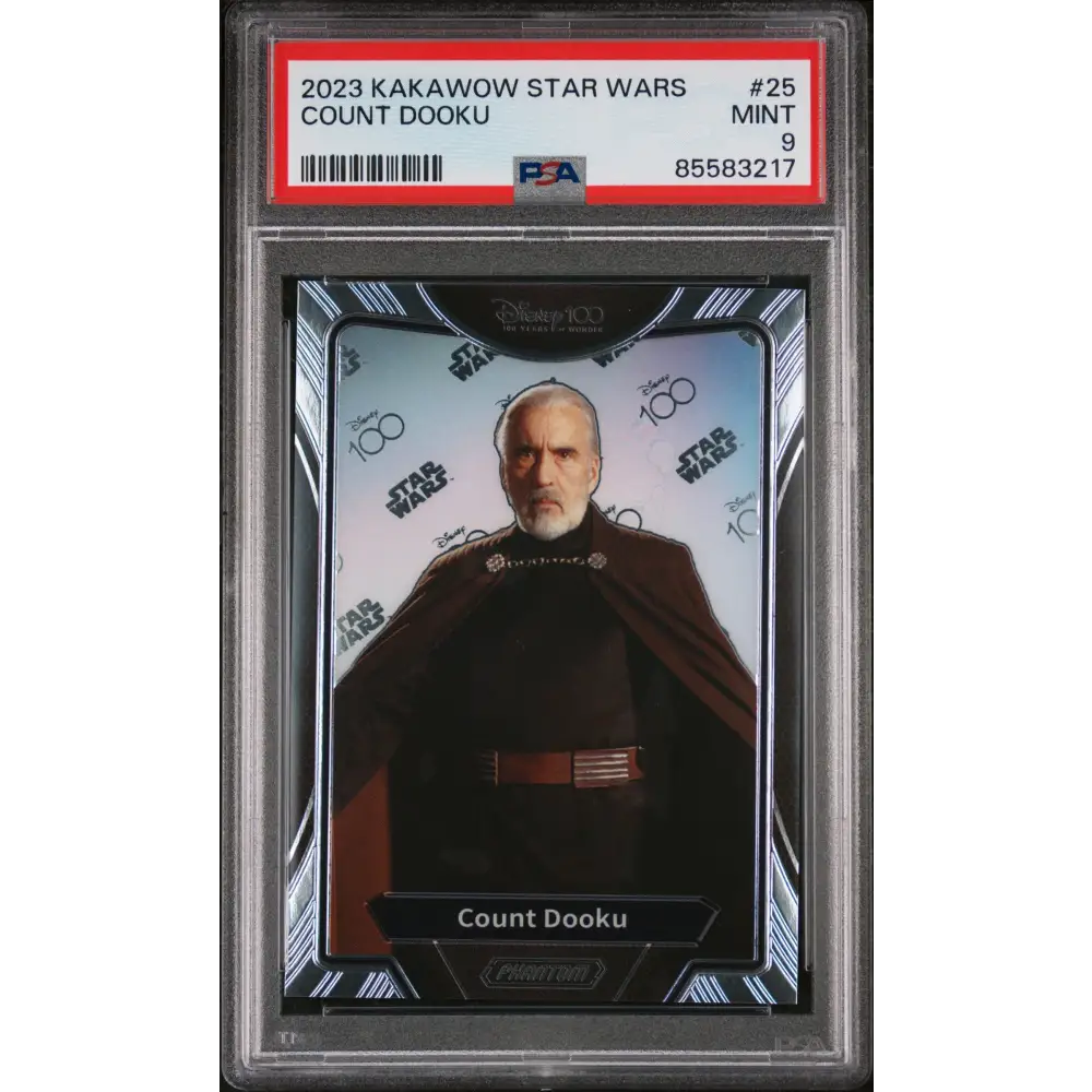 2023 KAKAWOW PHANTOM DISNEY 100 STAR WARS COUNT DOOKU #25 - PSA 9 - Graded Star Wars Cards 9